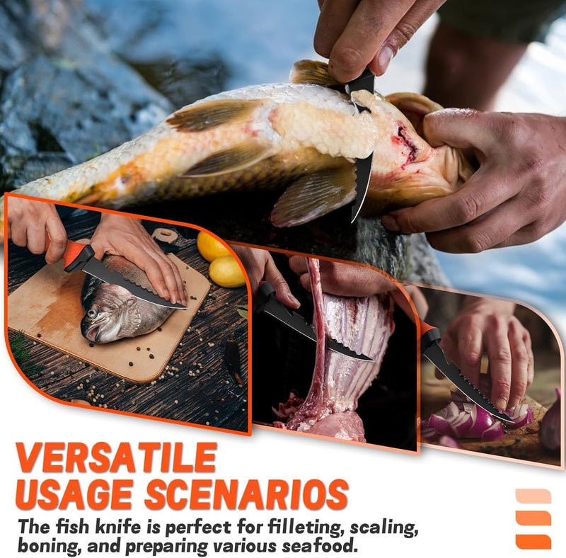 TAN REN 5 Inch Bait Knife for Fishing, Sharp Stainless Steel Fish Knife for Filleting and Cleaning, Perfect Fillet Knives with Sheath for Saltwater or Freshwater Use - Image 4